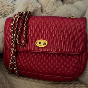 COPY - Bally Red Quilted Leather Crossbody Gold Chain Bag